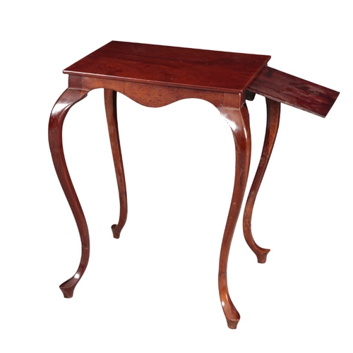 213 - A GEORGE II STYLE MAHOGANY OCCASIONAL TABLE

the rectangular top with slides to each side above a sh... 