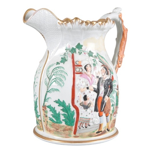 23 - A STAFFORDSHIRE POTTERY 'MURDER' JUG

19th century, decorated in relief with William Collier and his... 