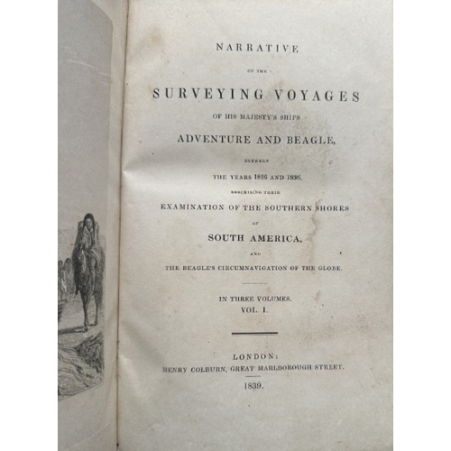 398 - NARRATIVE OF THE SURVEYING VOYAGES ON HIS MAJESTY'S SHIPS ADVENTURE AND BEAGLE'

volumes 1 & 2, toge... 