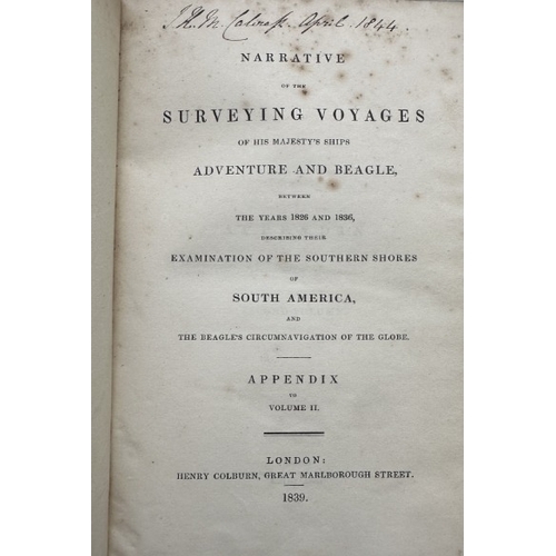 398 - NARRATIVE OF THE SURVEYING VOYAGES ON HIS MAJESTY'S SHIPS ADVENTURE AND BEAGLE'

volumes 1 & 2, toge... 