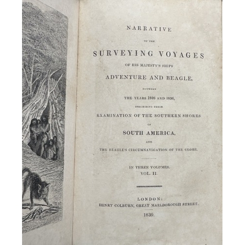 398 - NARRATIVE OF THE SURVEYING VOYAGES ON HIS MAJESTY'S SHIPS ADVENTURE AND BEAGLE'

volumes 1 & 2, toge... 