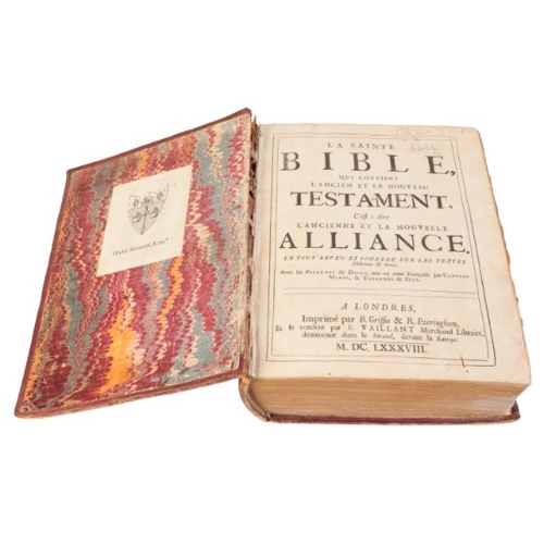 404 - THE HOLY BIBLE'

French, 8vo, printed by B. Griffin and R. Everingham for F. Vaillant Marchand Libra... 