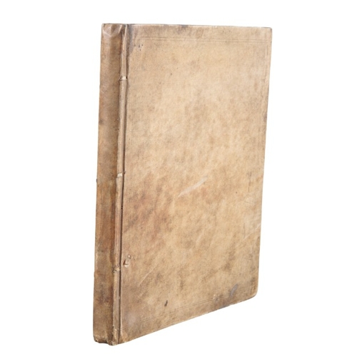 406 - AN EARLY 18TH CENTURY VELLUM BOUND SCHOOL BOOK

inscribed to front fly leaf 'Sam. Palmer 17 Sep.r 17... 