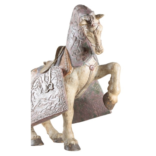 47 - AN ORIENTAL TANG STYLE HORSE BY LLADRO

signed and numbered no. 313, figured with hoof raised, with ... 