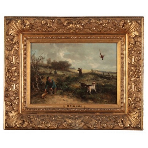 99 - MARI TEN KATE (1831-1910) Pheasant Shooting

signed lower right, oil on panel, 30cm x 40cm 

Provena... 