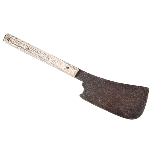 201 - A VENISON CLEAVER

19th century, with an antler handle, 60cm long