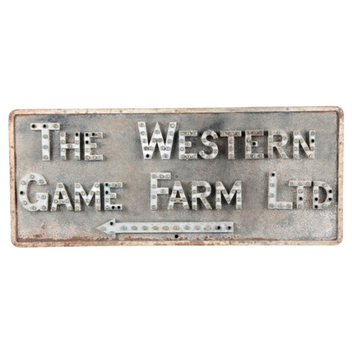 248 - 'THE WESTERN GAME FARM LTD' SIGN

for the Western Game Farm of Herefordshire and Shropshire border, ... 