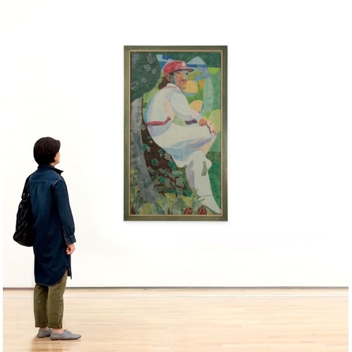 190 - *PAUL SINODHINOS (b. 1940/1941) Ian Botham, Baron Botham, OBE

the sitter depicted full-length, rest... 