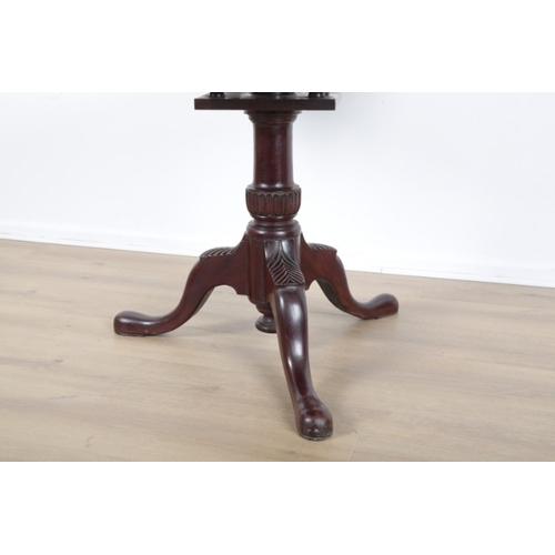 37 - A GEORGIAN STYLE MAHOGANY TRIPOD TILT-TOP DINING OR BREAKFAST TABLE

71cm high x 92cm diameter