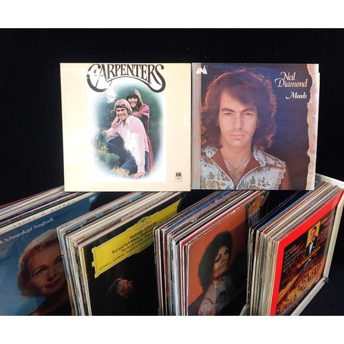 117 - A QUANITY OF VINYL LPs

including The Carpenters and Neil Diamond, with four Betterware record holde... 