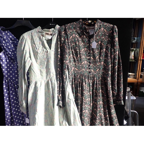 153 - TWO VINTAGE LIBERTY DRESSES

size 12, and three Laura Ashley Dresses (5)