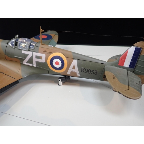 205 - HACHETTE PARTWORKS SPITFIRE MK IA 1:18 SCALE MODEL

A stunning full remote diecast model of a Spitfi... 