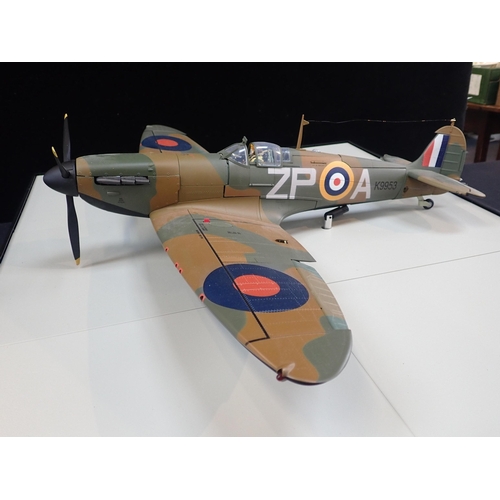 205 - HACHETTE PARTWORKS SPITFIRE MK IA 1:18 SCALE MODEL

A stunning full remote diecast model of a Spitfi... 