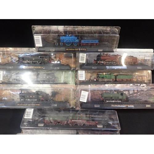 216 - ELEVEN GREAT BRITISH LOCOMOTIVE COLLECTION MODEL TRAINS

Including '1928: GWR '4575' class No. 5542'... 