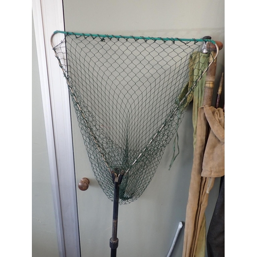 36 - A QUANTITY OF FISHING TACKLE; FLY AND SEA RODS

reels, nets etc