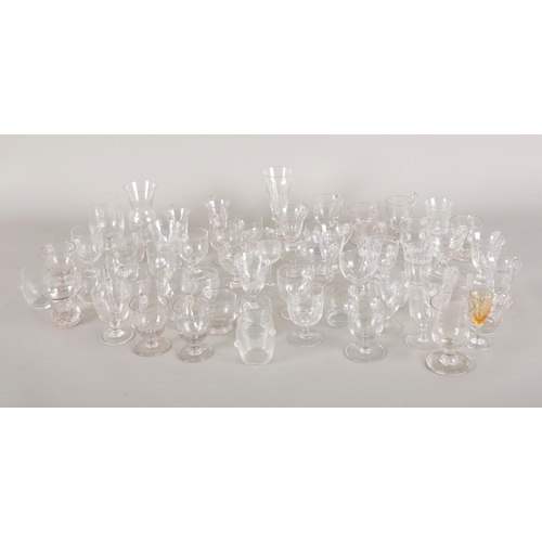 56 - A COLLECTION OF CLEAR AND COLOURED GLASS CUSTARD CUPS

Victorian and later, together with mixed othe... 