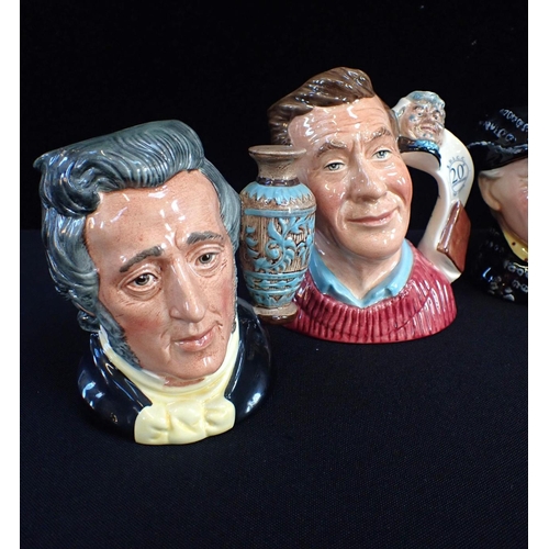 58 - SIX ROYAL DOULTON CHARACTER JUGS

Including, 'The Wizard', 'The Jug Collector' and 'Sir Henry Doulto... 