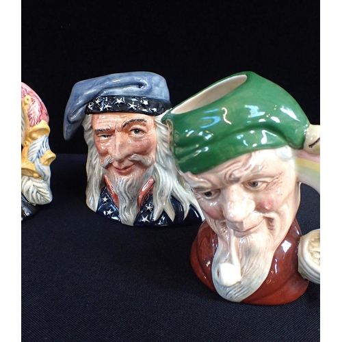 58 - SIX ROYAL DOULTON CHARACTER JUGS

Including, 'The Wizard', 'The Jug Collector' and 'Sir Henry Doulto... 