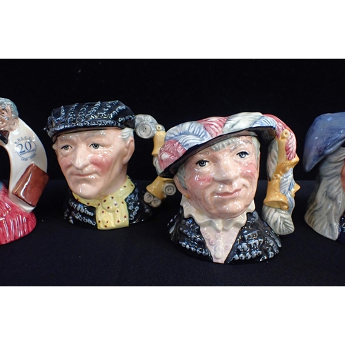 58 - SIX ROYAL DOULTON CHARACTER JUGS

Including, 'The Wizard', 'The Jug Collector' and 'Sir Henry Doulto... 