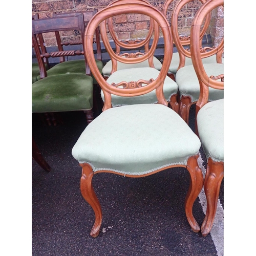 638 - A PART SET OF REGENCY MAHOGANY DINING CHAIRS

five with panelled backs and rope-twist splats on turn... 