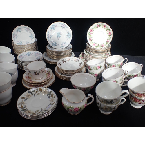 69 - A COLLECTION OF PART TEA SERVICES

including Wedgwood Beaconsfield, Crown Royal, Colclough