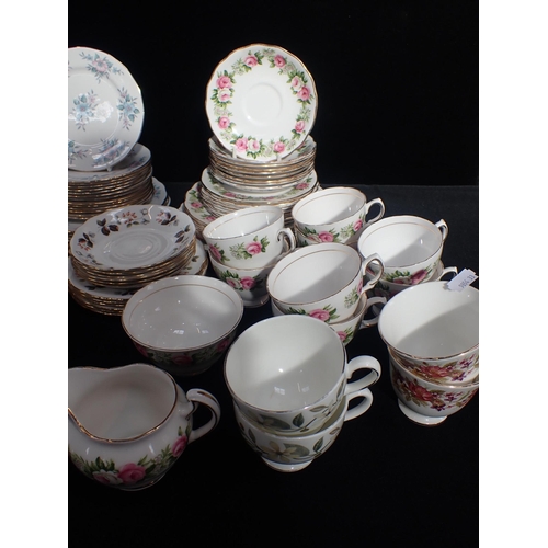 69 - A COLLECTION OF PART TEA SERVICES

including Wedgwood Beaconsfield, Crown Royal, Colclough