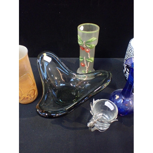 72 - A 1960s HOLMEGAARD GLASS DISH

and other glass