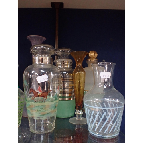 73 - A COLLECTION OF ART NOUVEAU AND ART DECO GLASSWARE

various styles and colours