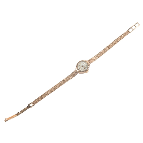 269 - SCRIVENER: A LADY'S 9CT GOLD COCKTAIL WATCH

with manual wind movement, the silver dial with gold ba... 