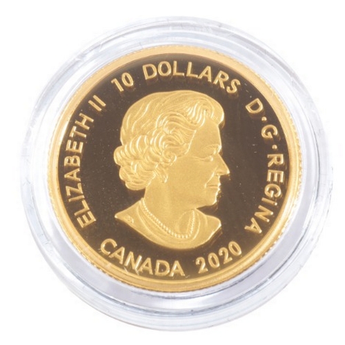 651 - ROYAL CANADIAN MINT: A 2020 'RELICS OF NEW FRANCE' LOUIS XIV 15 SOL GOLD COIN

(c.7.8g), in the orig... 