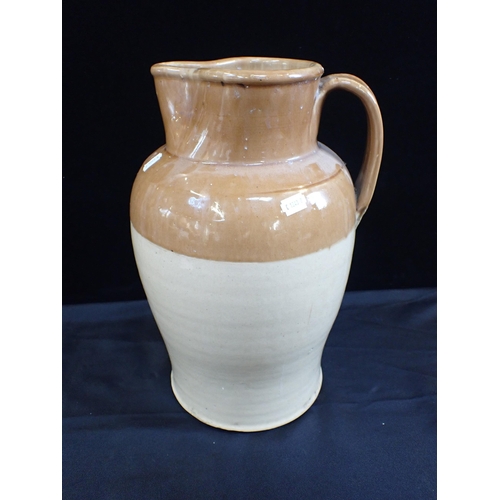 110 - A LARGE SALTGLAZED STONEWARE PITCHER

40cm high, late 19th century