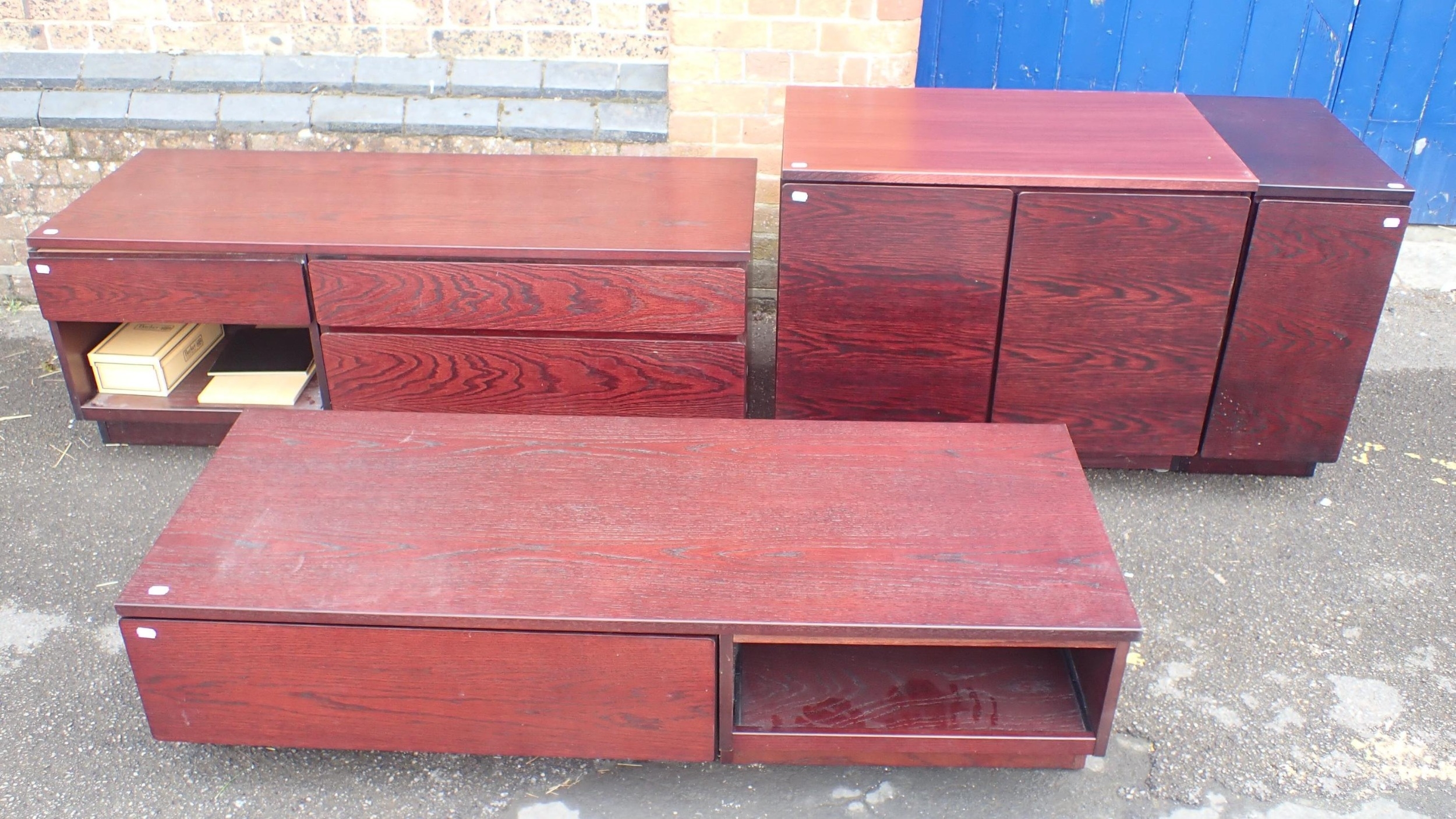 BEAVER & TAPLEY Ltd VARIOUS 1980s 'TAPLEY 33' FURNITURE MODULES in dark ...