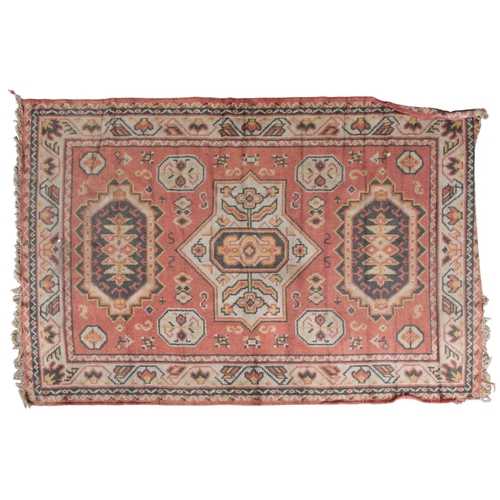 A GROUP OF FIVE PERSIAN RUGS 20th century, the largest with a red ...