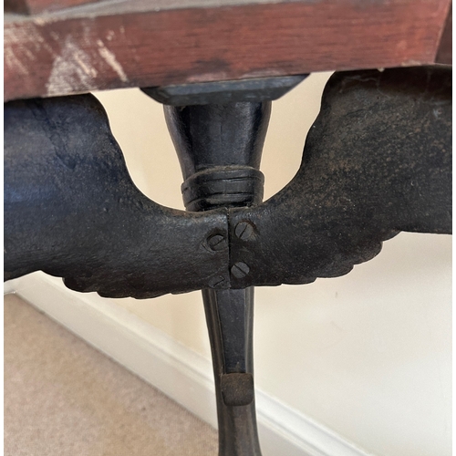 4 - A PAIR OF REGENCY CAST IRON AND TULIPWOOD CENTRE TABLES IN THE MANNER OF THOMAS HOPE

circa 1815, on... 