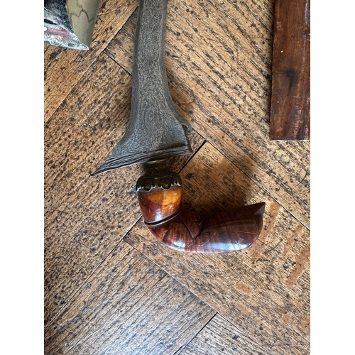 54b - A SOUTH EAST ASIAN KRIS DAGGER

probably Malaysian late 19th/early 20th century, with carved wood ha... 