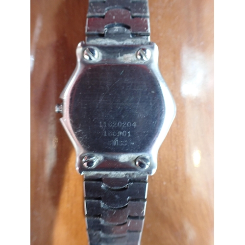385 - A SWISS EBEL LADIES' WRISTWATCH

no. 11620204, 166901 (a/f; missing crown)
