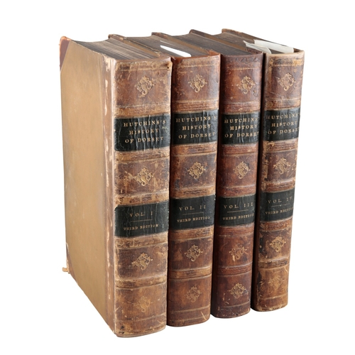471 - HUTCHINS, JOHN: 'THE HISTORY AND ANTIQUITIES OF THE COUNTY OF DORSET'

third edition, volumes 1-4, p... 