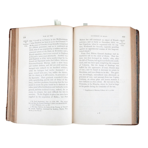 473 - MAHON, LORD: 'HISTORY OF THE WAR OF THE SUCCESSION IN SPAIN'

a unique gifted publisher's copy, by J... 