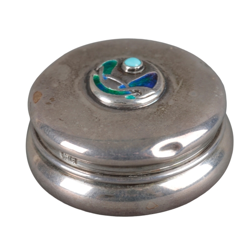 61 - ARCHIBALD KNOX FOR LIBERTY: A SILVER TRINKET BOX

hallmarked Birmingham 1902, marked 