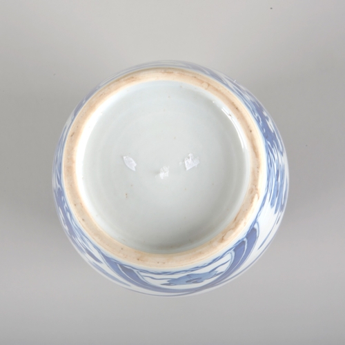 65 - A CHINESE PORCELAIN BLUE AND WHITE VASE

19th/20th century, decorated with a basket of flowers, blos... 