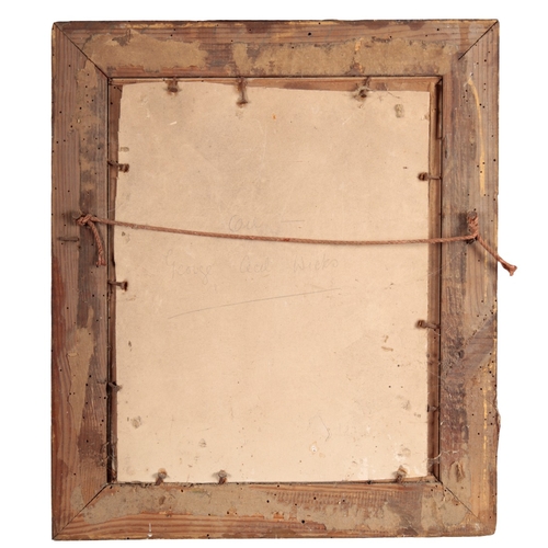 18 - H. WICKS (20TH CENTURY) A galloping horse and dogs

depicted within a pastoral landscape, oil on boa... 