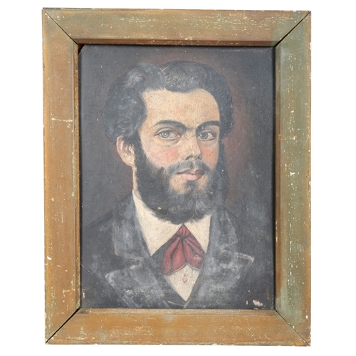 38 - 19TH CENTURY ENGLISH SCHOOL, Shoulder length portraits of a husband and wife

oil paintings, boards ... 