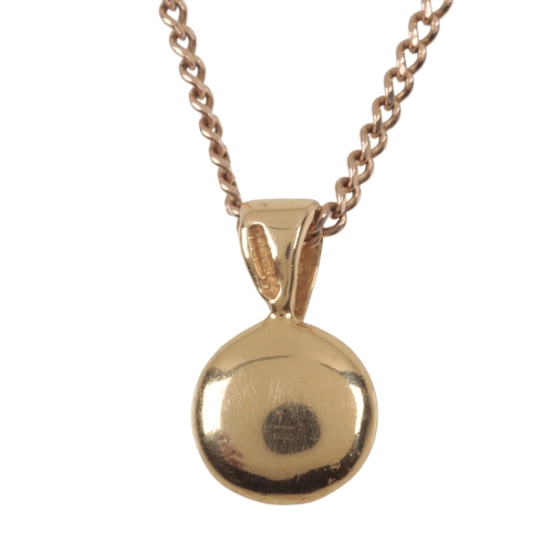 267 - A DIAMOND PENDANT NECKLACE

the round brilliant cut diamond in collet closed back setting, c.0.20 ca... 