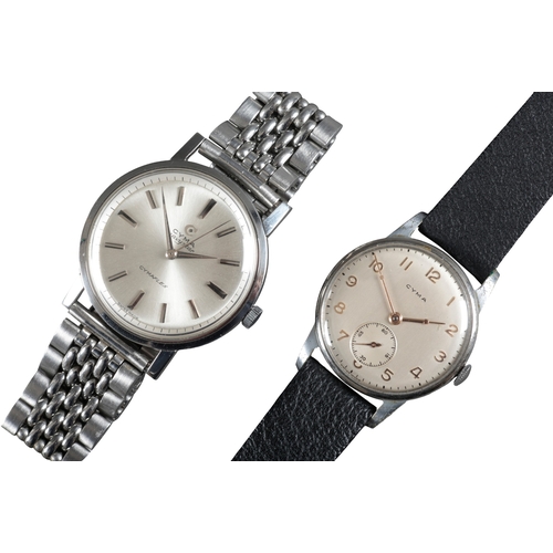 512 - CYMA NAVYSTAR: A STAINLESS STEEL BRACELET WATCH

with automatic movement, silver dial, silver baton ... 