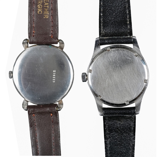 514 - ENICAR: A STAINLESS STEEL WRISTWATCH

with manual wind movement, silver dial, black luminous Arabic ... 