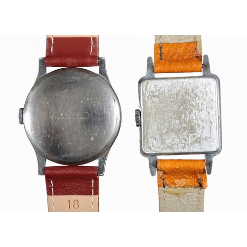 517 - FERO: A STAINLESS STEEL WRISTWATCH

with manual wind movement, silver dial, subsidiary seconds dial,... 