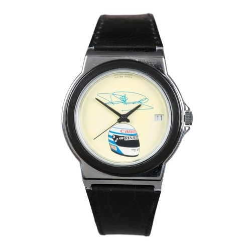 519 - FORTIS: A RICCARDO PATRESE 200 FORMULA 1 GRAND PRIX COMMEMORATIVE STAINLESS STEEL WRISTWATCH

dated ... 