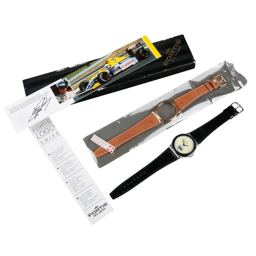 519 - FORTIS: A RICCARDO PATRESE 200 FORMULA 1 GRAND PRIX COMMEMORATIVE STAINLESS STEEL WRISTWATCH

dated ... 