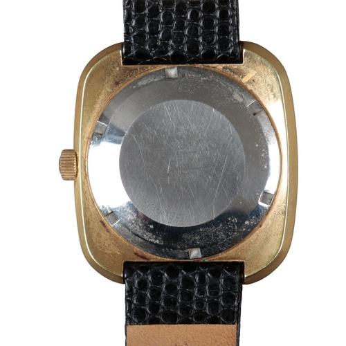 523 - GIRARD-PERREGAUX: A GOLD-PLATED WRISTWATCH

with automatic movement, gold dial, gold and black baton... 