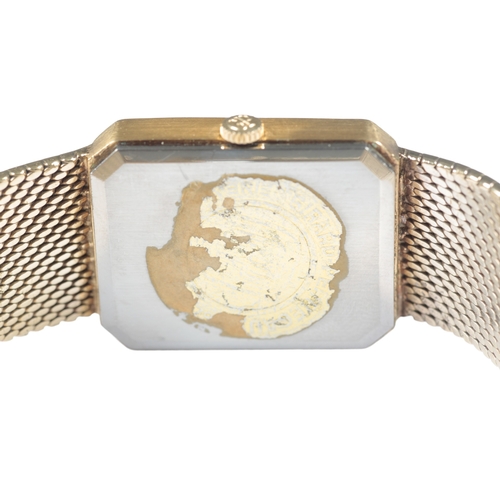 524 - GIRARD-PERREGAUX: A GOLD-PLATED BRACELET WATCH

with manual wind movement, gold dial, diamante baton... 